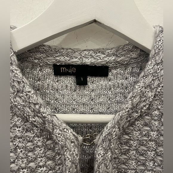 Maje Gray Textured Blazer - Picture 3 of 9